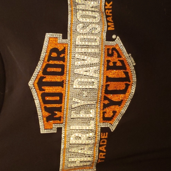 Harley Davidson Womens Embellished Tee Shirt - Picture 2 of 3